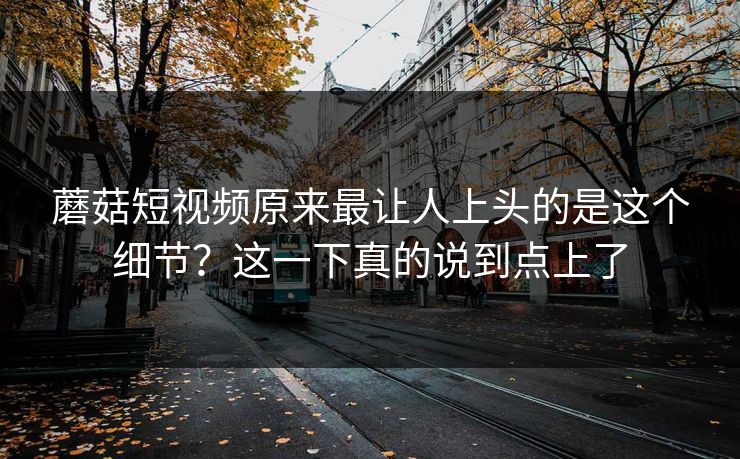 蘑菇短视频原来最让人上头的是这个细节？这一下真的说到点上了  第1张