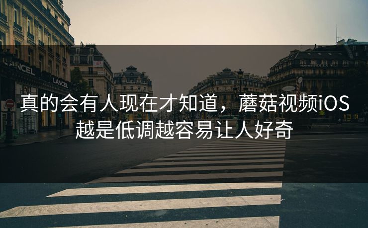 真的会有人现在才知道，蘑菇视频iOS越是低调越容易让人好奇